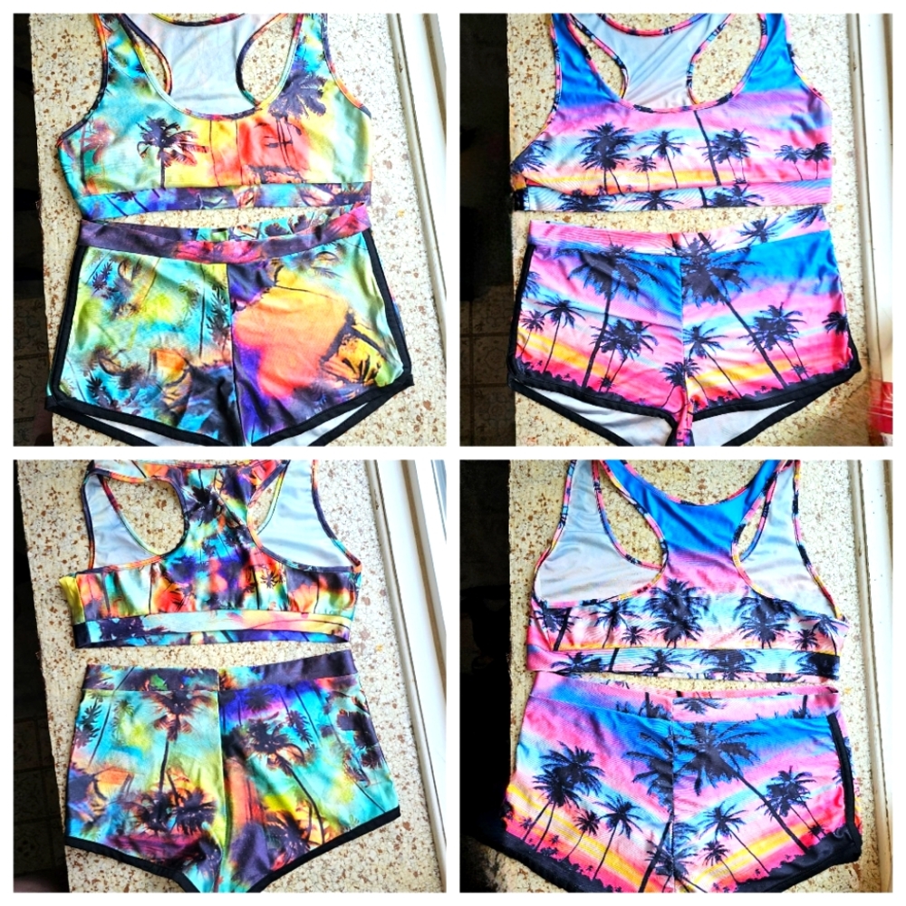 2 Tropical Print Summer Outfit.